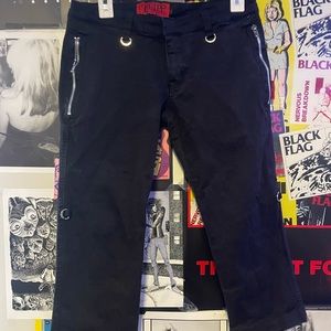 Tripp NYC red and black capris